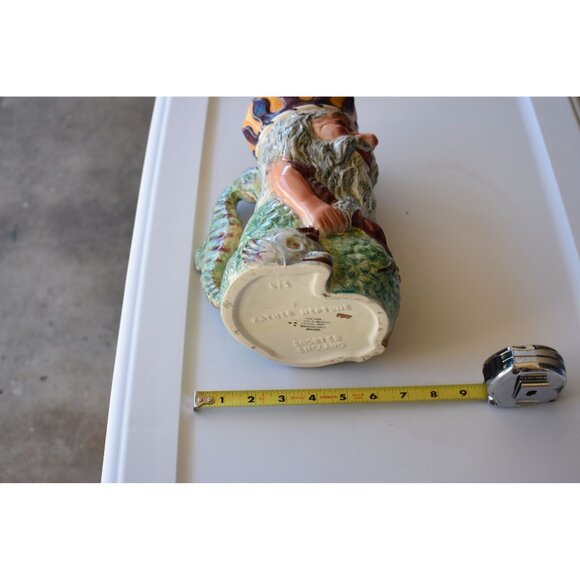 Vintage  Shorter & Son's Hand Crafted Father Neptune Pitcher Stein 11x7 - Picture 8 of 8